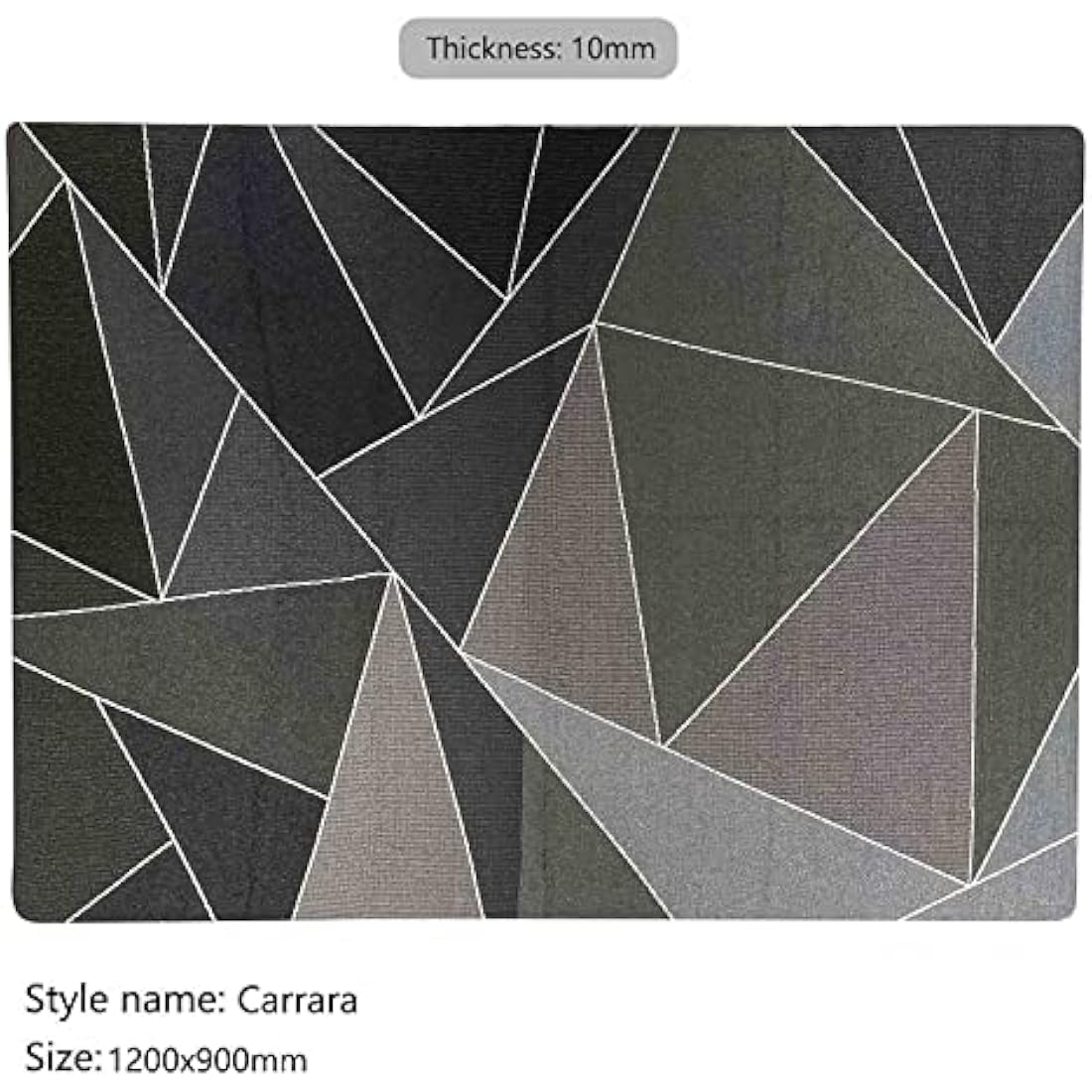 DIKILONG Office Chair Mat for Carpet & Hardwood – Carrara 120x90cm