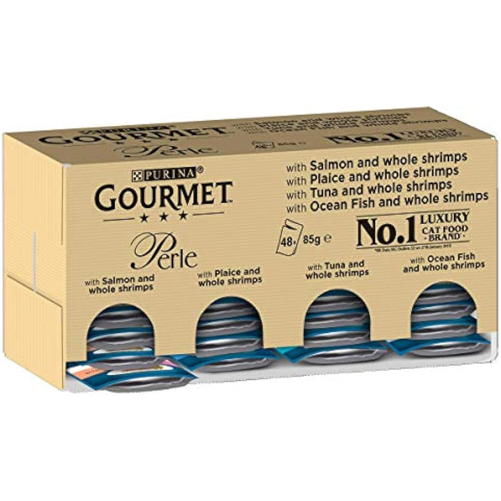 Gourmet Perle Wet Cat Food Ocean Delicacies in Gravy - 48 x 85g