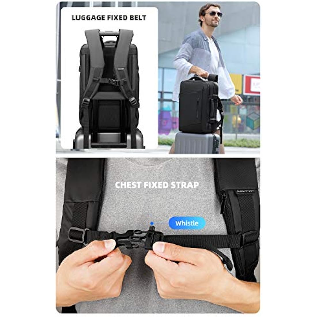 Mark Ryden Expandable 17.3 Laptop Backpack | 38L Travel Business Bag
