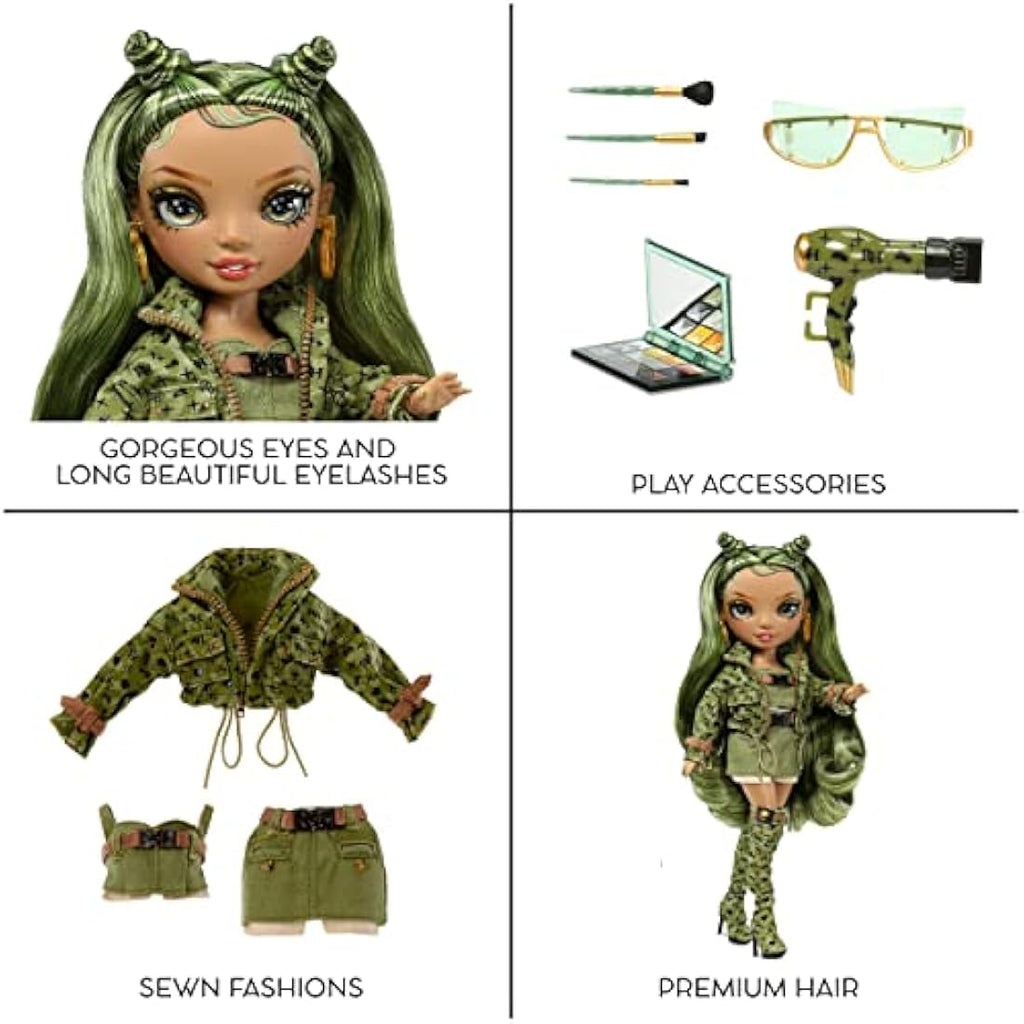 Rainbow High Olivia Woods Fashion Doll – Camo Green with Accessories