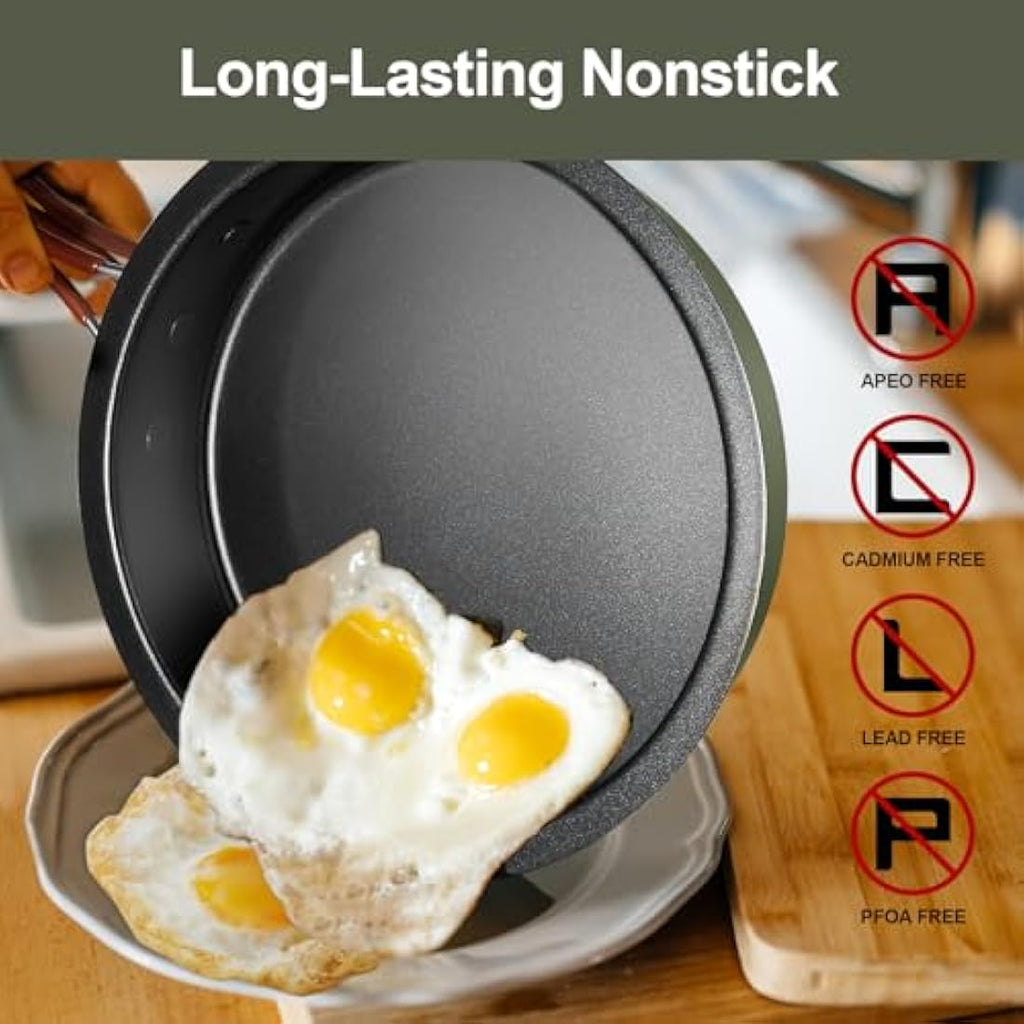 Odoland 10-Piece Non-Stick Camping Cookware Set – Lightweight Aluminum