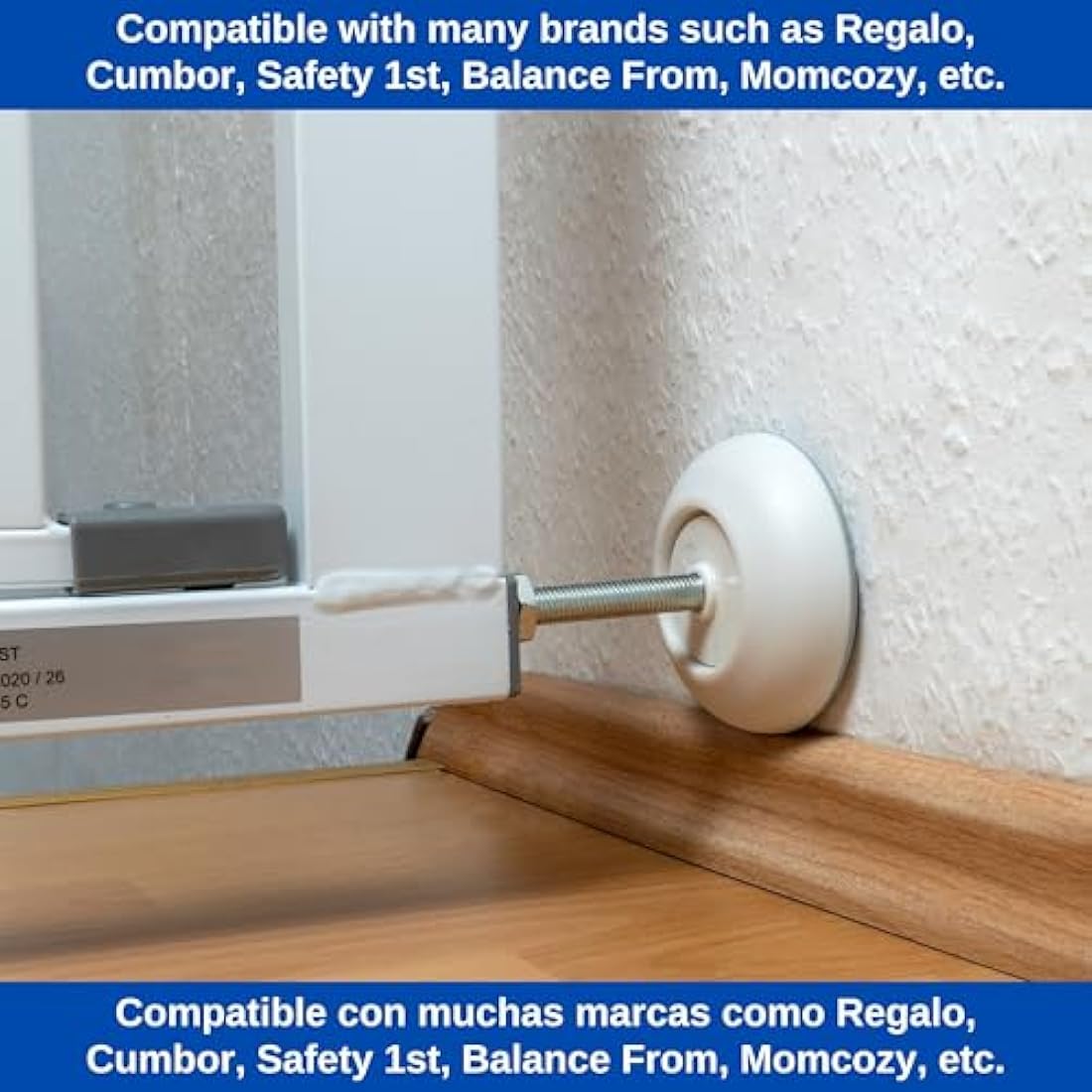 Baby Gate Wall Protector Pads – 4-Pack Anti-Slip Silicone