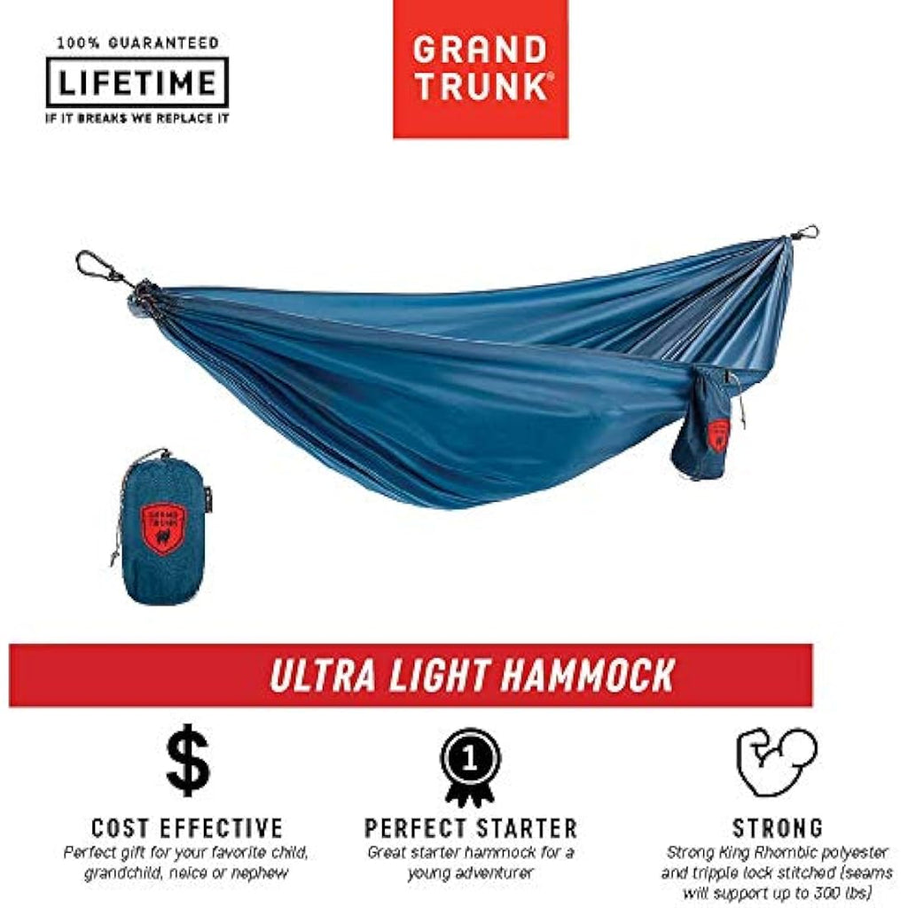 Grand Trunk Ultralight Hammock – Ripstop Polyester Portable Blue