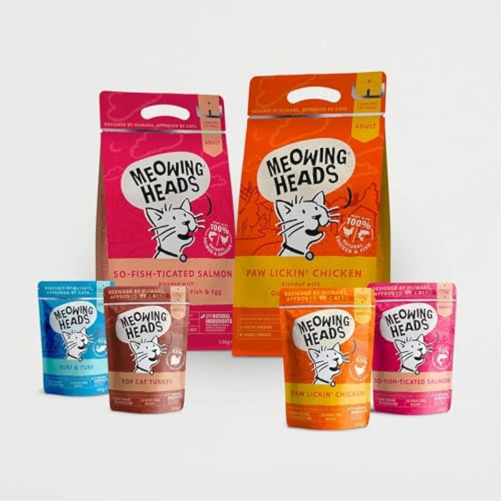 Meowing Heads So-fish-ticated Salmon Dry Cat Food - 4kg Natural Kibble