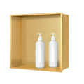 Sunrik Gold Stainless Steel Shower Niche – 30x30x10cm Recessed Shelf