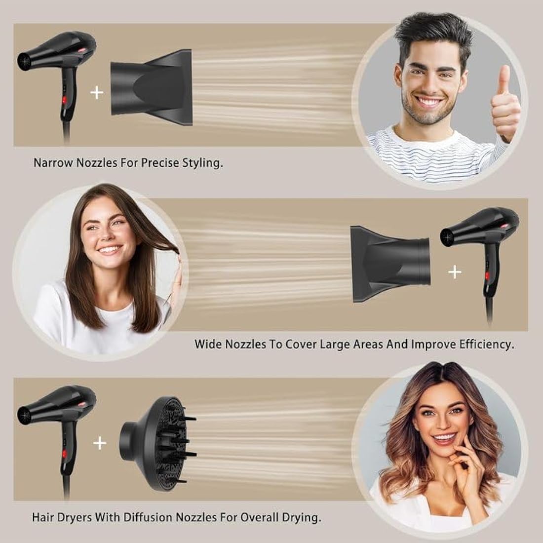 Jooayou 3000W Ionic Hair Dryer | Professional Fast Drying Blow Dryer