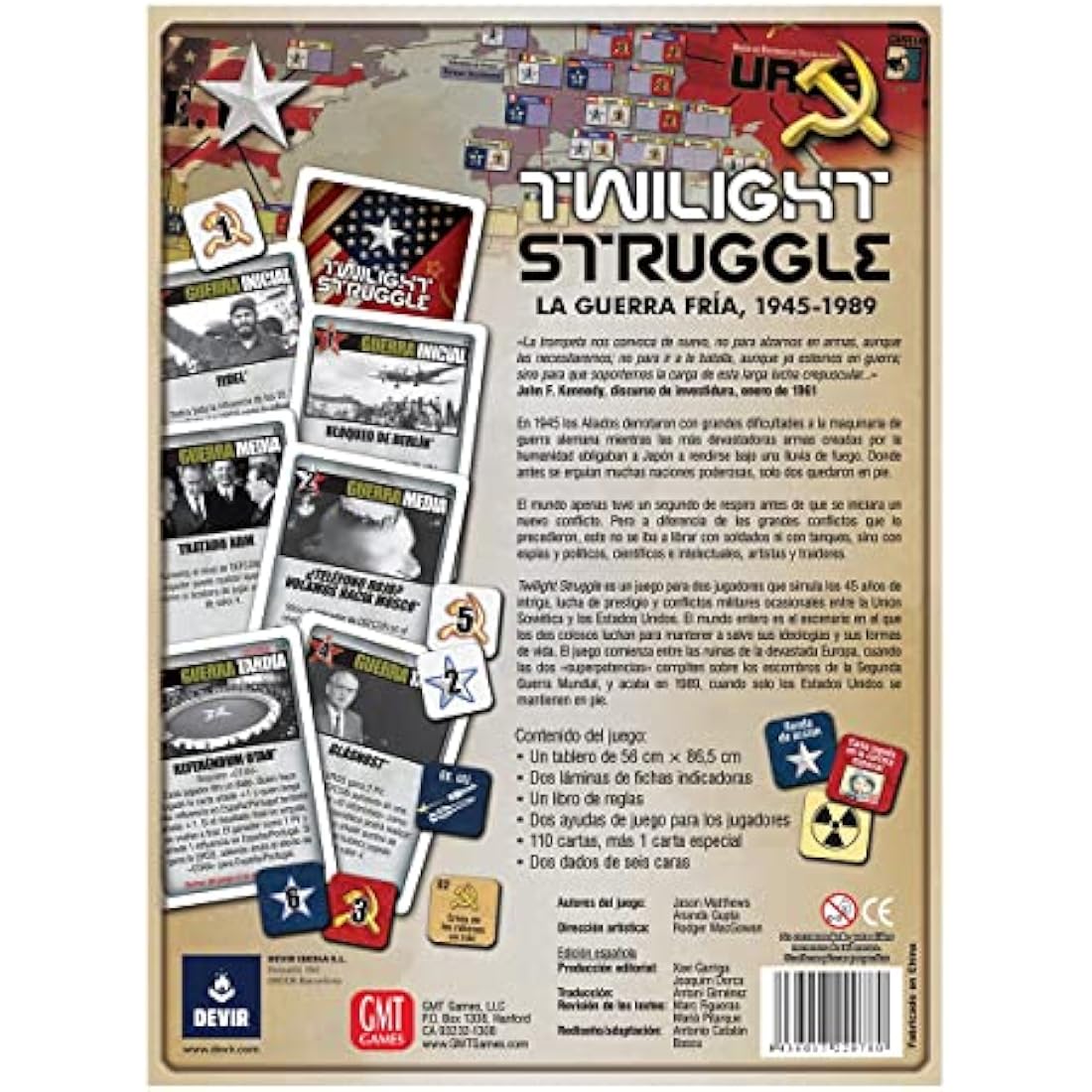 Twilight Struggle: Devir Strategic Board Game - Two-Player Strategy