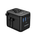 MOMAX 70W GaN Universal Travel Adapter | 5 USB Ports & Dual AC Outlets