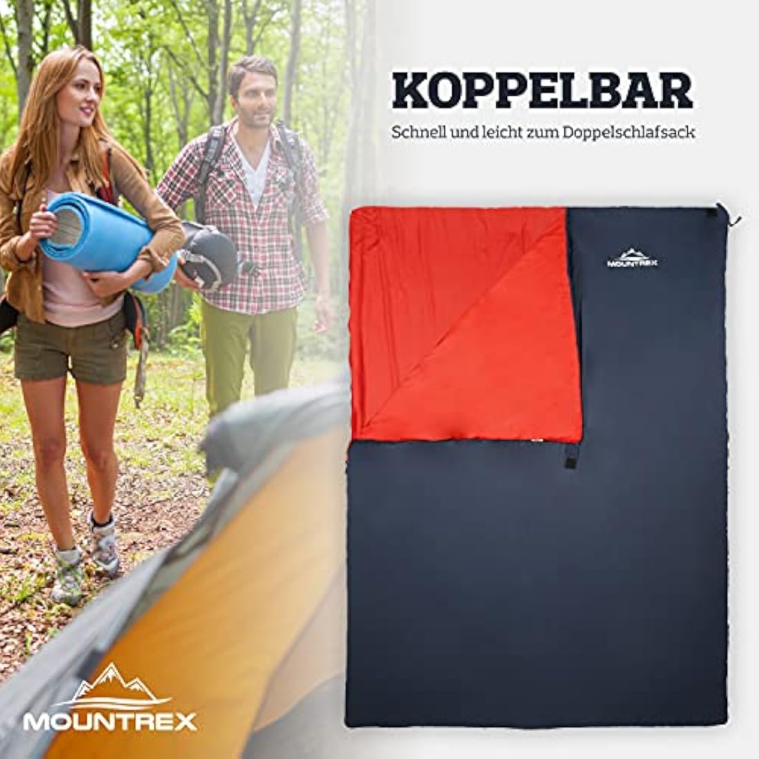 MOUNTREX Ultralight Summer Sleeping Bag – 730g Compact Travel Blanket