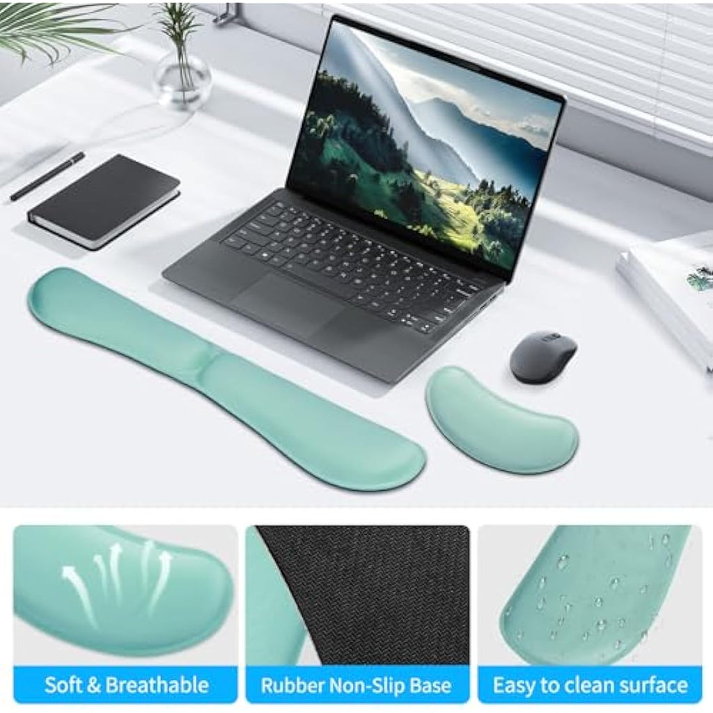 Jolof Store Keyboard and Mouse Wrist Rest Set – Ergonomic Memory Foam