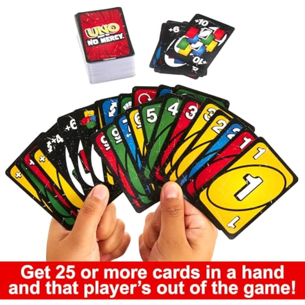 Mattel UNO Show 'em No Mercy Card Game - Brutal Edition with 56 Extra Cards