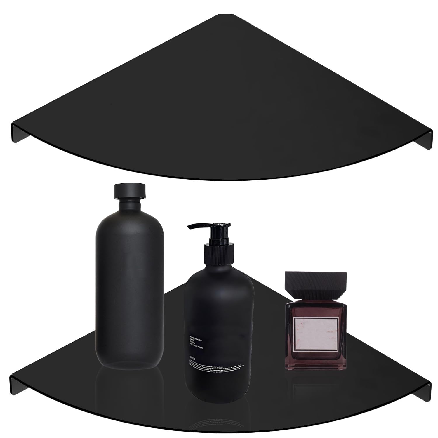 Melairy 2-Pack Black Shower Corner Shelf | 304 Stainless Steel Caddy