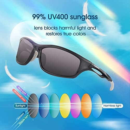 Duduma Polarized Sports Sunglasses – TR90 UV Protection for Men & Women