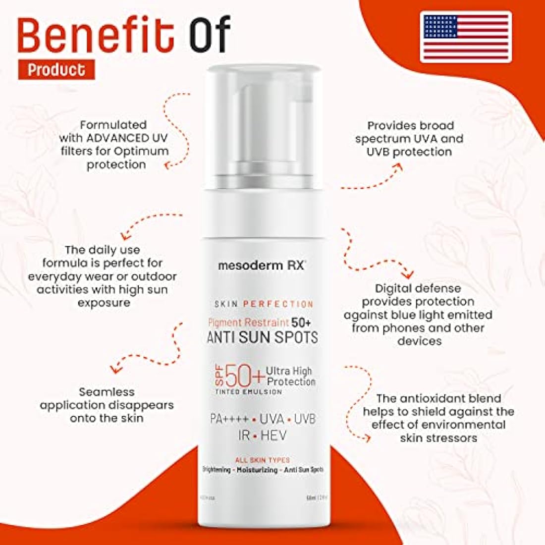Mesoderm RX Pigment Restraint 50+ Sunscreen – Anti Sun Spot Cream, 50ml