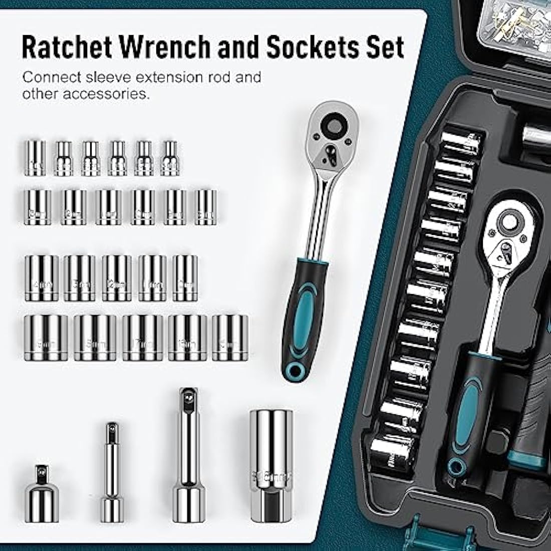 Sundpey 281-Piece Home Tool Kit – Portable Hand Tool Set with Case