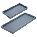 Silicone Bathroom Vanity Tray Set – 2Pcs Sink Organizer