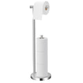 Free Standing Toilet Roll Holder – Chrome 2-in-1 Stand