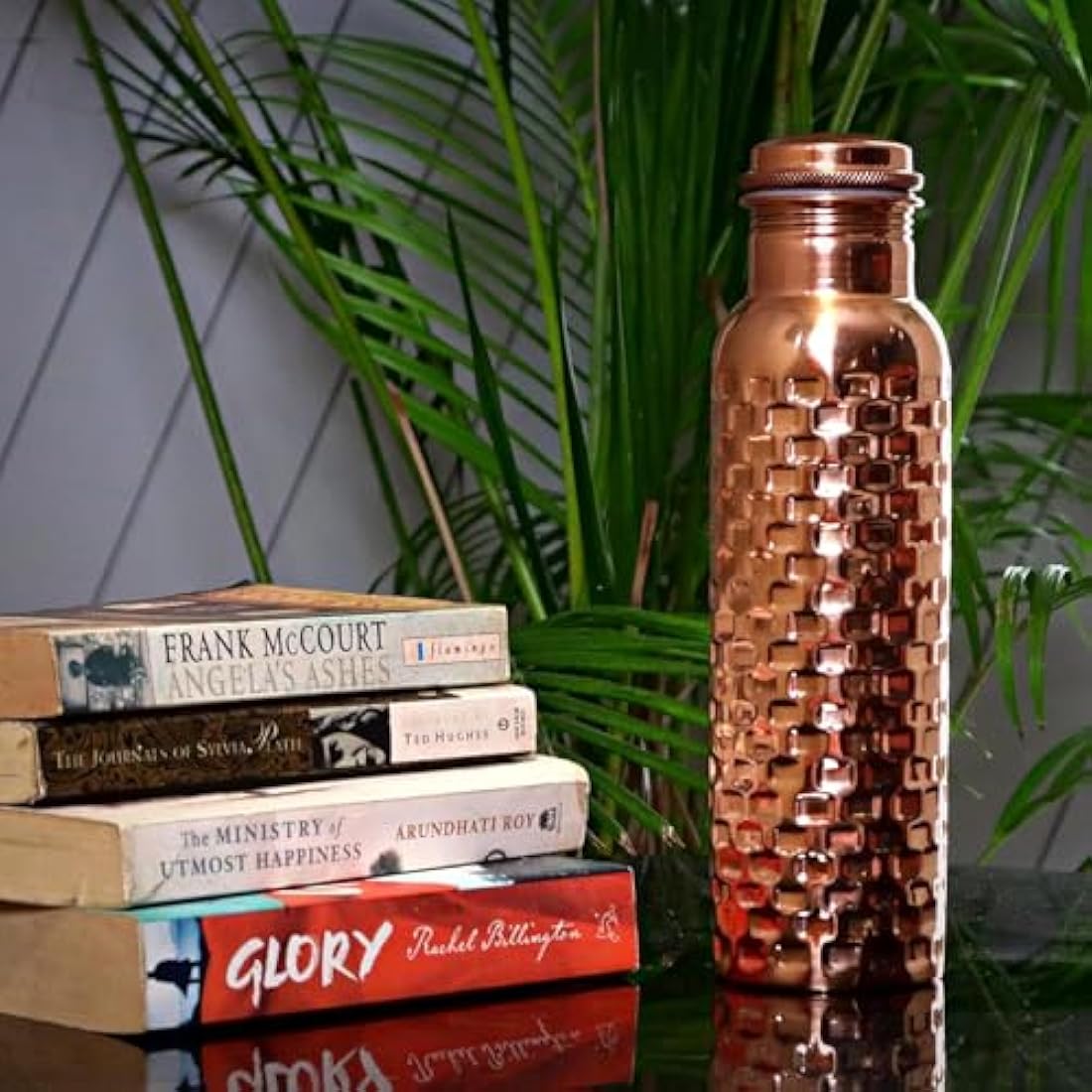 Craft Trade Pure Copper Water Bottle Set - 1L Leak Proof Ayurvedic Design