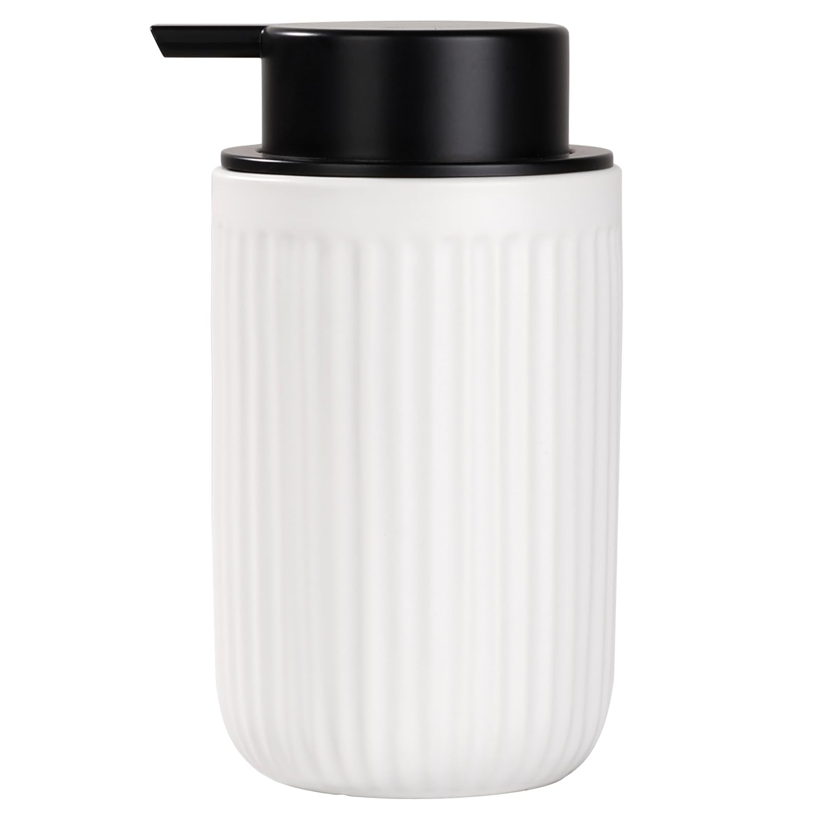 BosilunLife Ceramic Soap Dispenser – 350ml Matte White Liquid Hand Pump