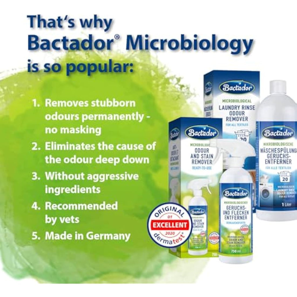 Bactador Biological Enzyme Odor & Stain Remover Concentrate - 10L