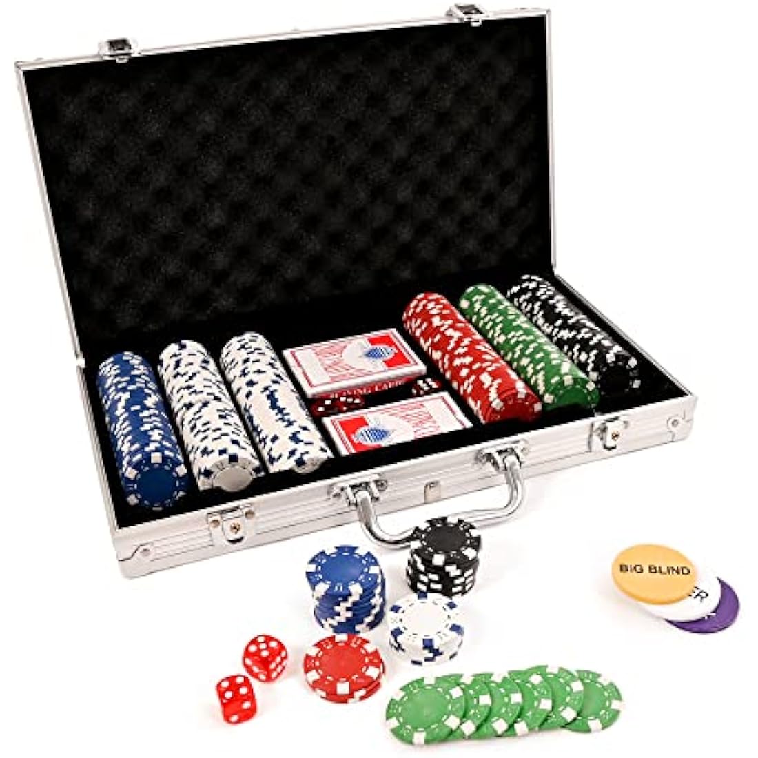 M.Y Texas Hold'em Poker Set | 300 Piece 11.5g Chips in Aluminium Case