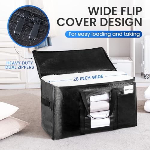 TAILI Moving Bags 4 Pack – Extra Large Heavy Duty Storage Bags with Zips