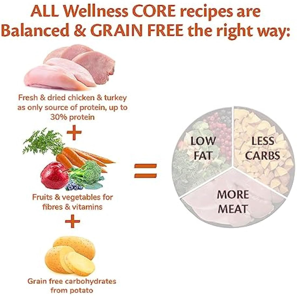 Wellness CORE Senior Grain-Free Dog Food | Turkey & Chicken - 10kg