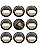 Jolof Store LED Stair Lights - 8 Pack Round IP65 Waterproof Step Lamps