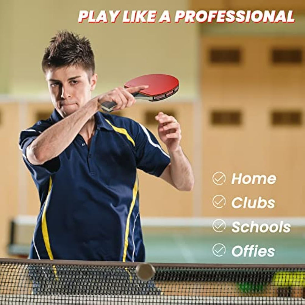 Sportout Table Tennis Set | 4 High-Performance Bats & 8 Balls