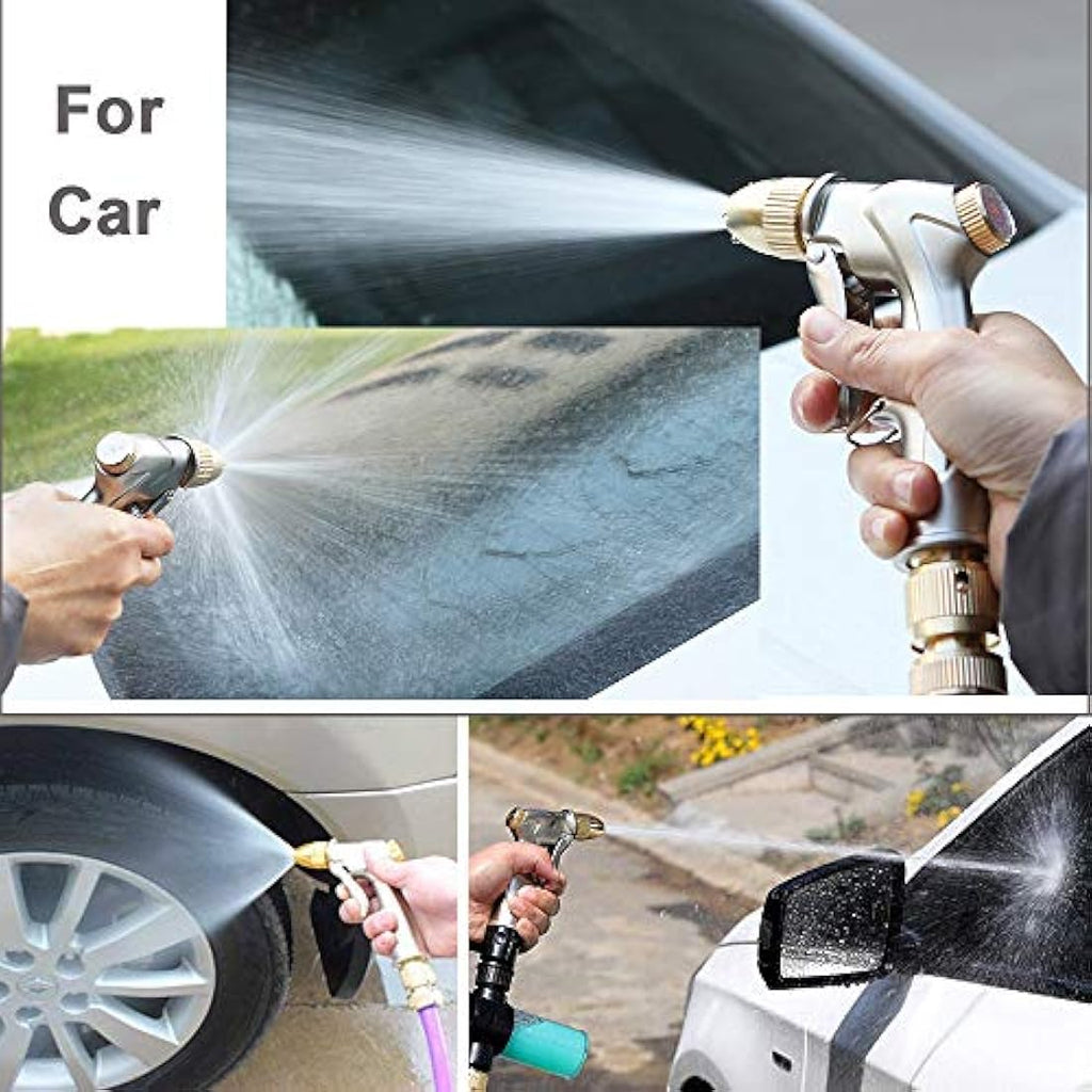 FANHAO Heavy Duty Metal Garden Hose Spray Gun | High Pressure Brass Nozzle