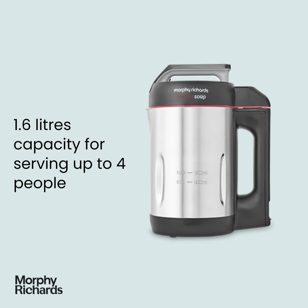 Morphy Richards Sauté & Soup Maker | 1.6L Non-Stick Jug with 4 Settings