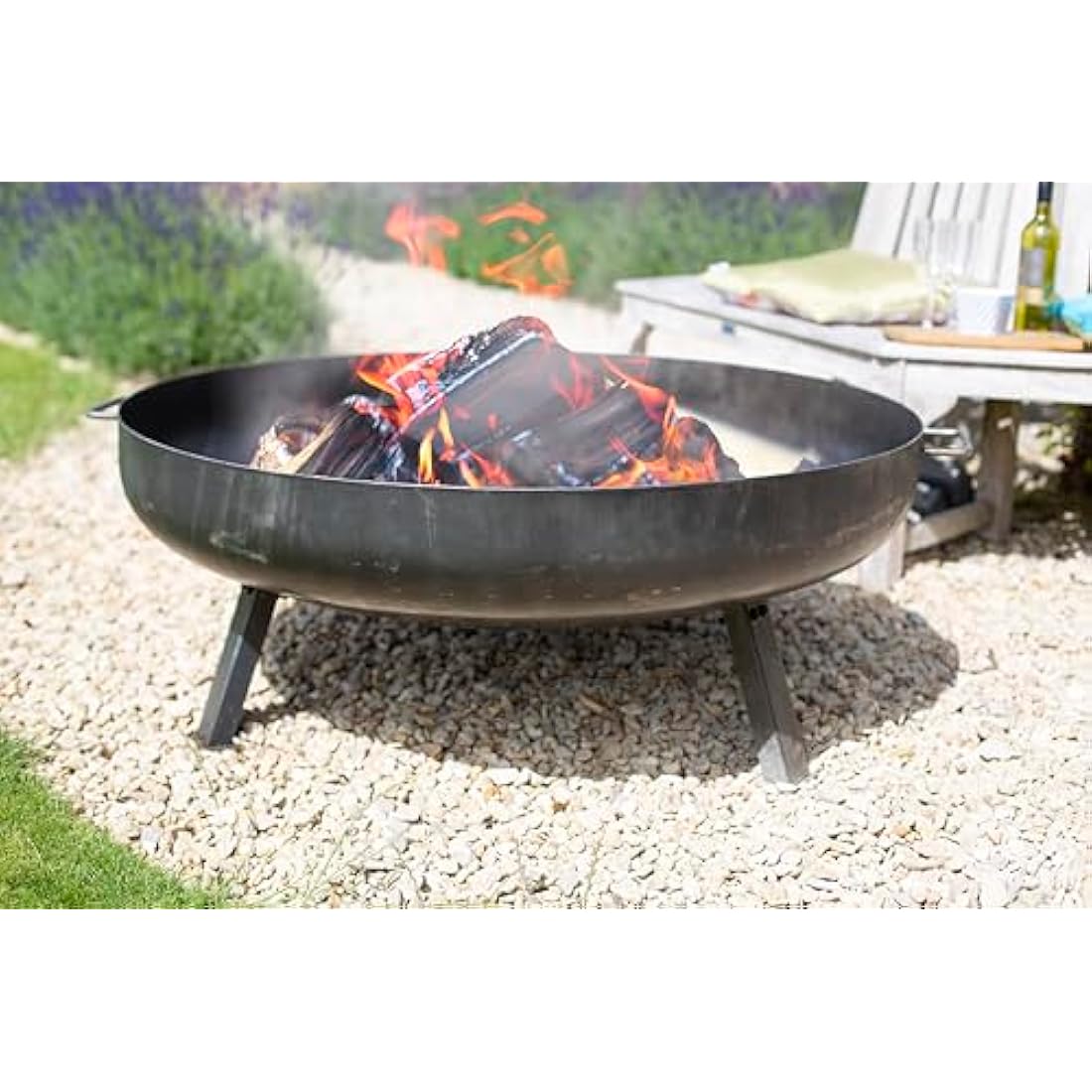 Jolof Store Pittsburgh Industrial Steel Firepit – Large Outdoor Bowl
