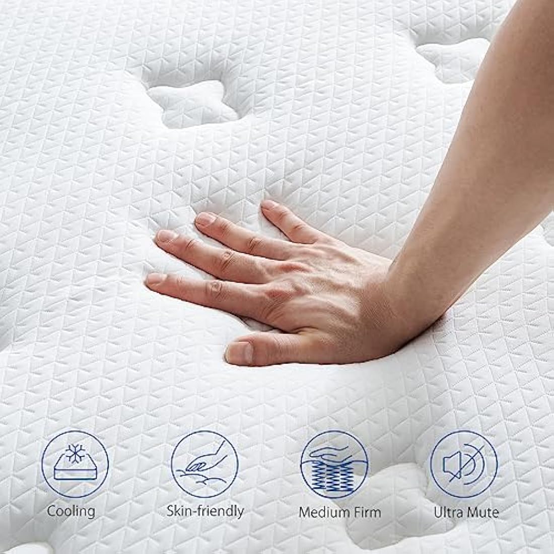 Inofia Single Hybrid Mattress | 10.3 Inch Memory Foam & Pocket Springs