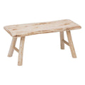 Atmosphera Woody Poplar Wood Bench – Rustic Artisanal Plant Stand