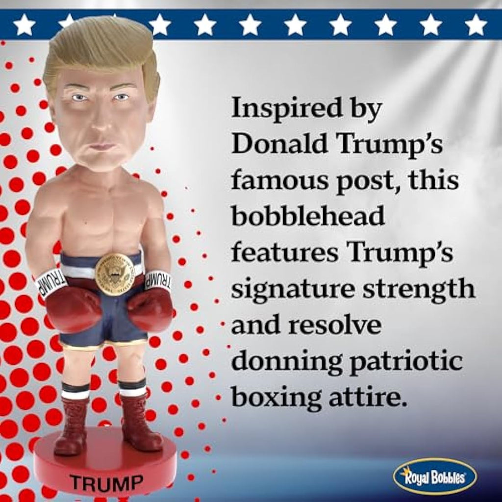 Royal Bobbles Donald Trump Boxer Bobblehead | Premium Polyresin Figure