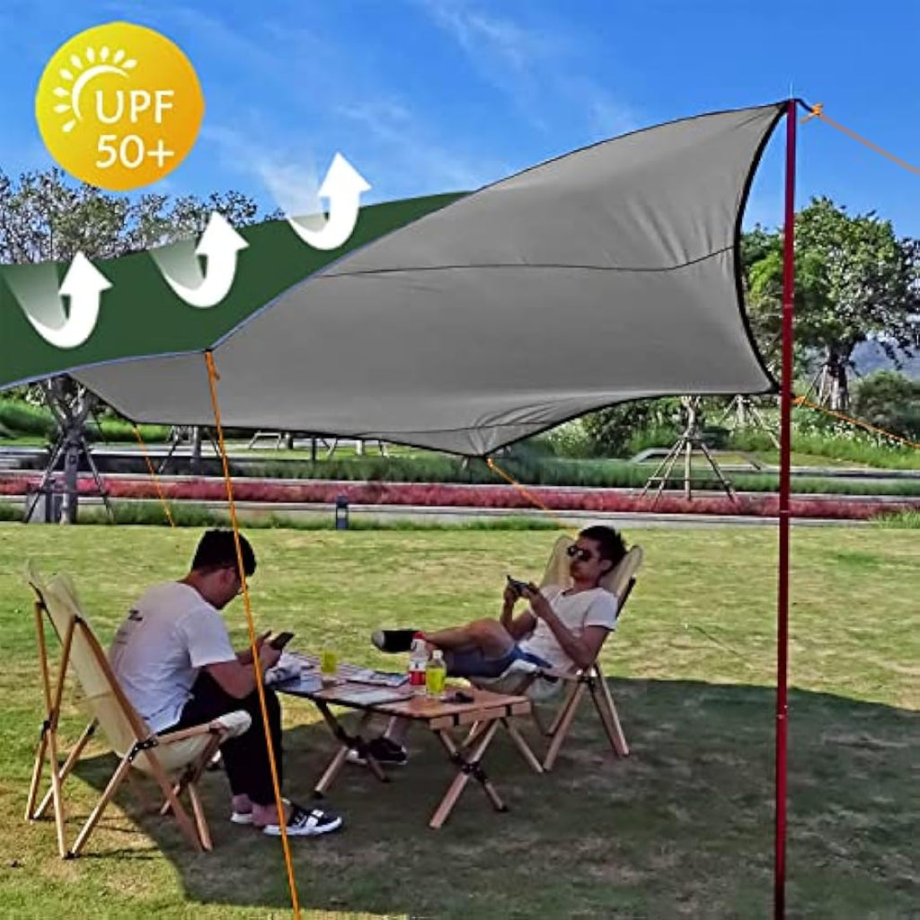 5x5m Waterproof Octagon Camping Tarp – UV Sun Shelter