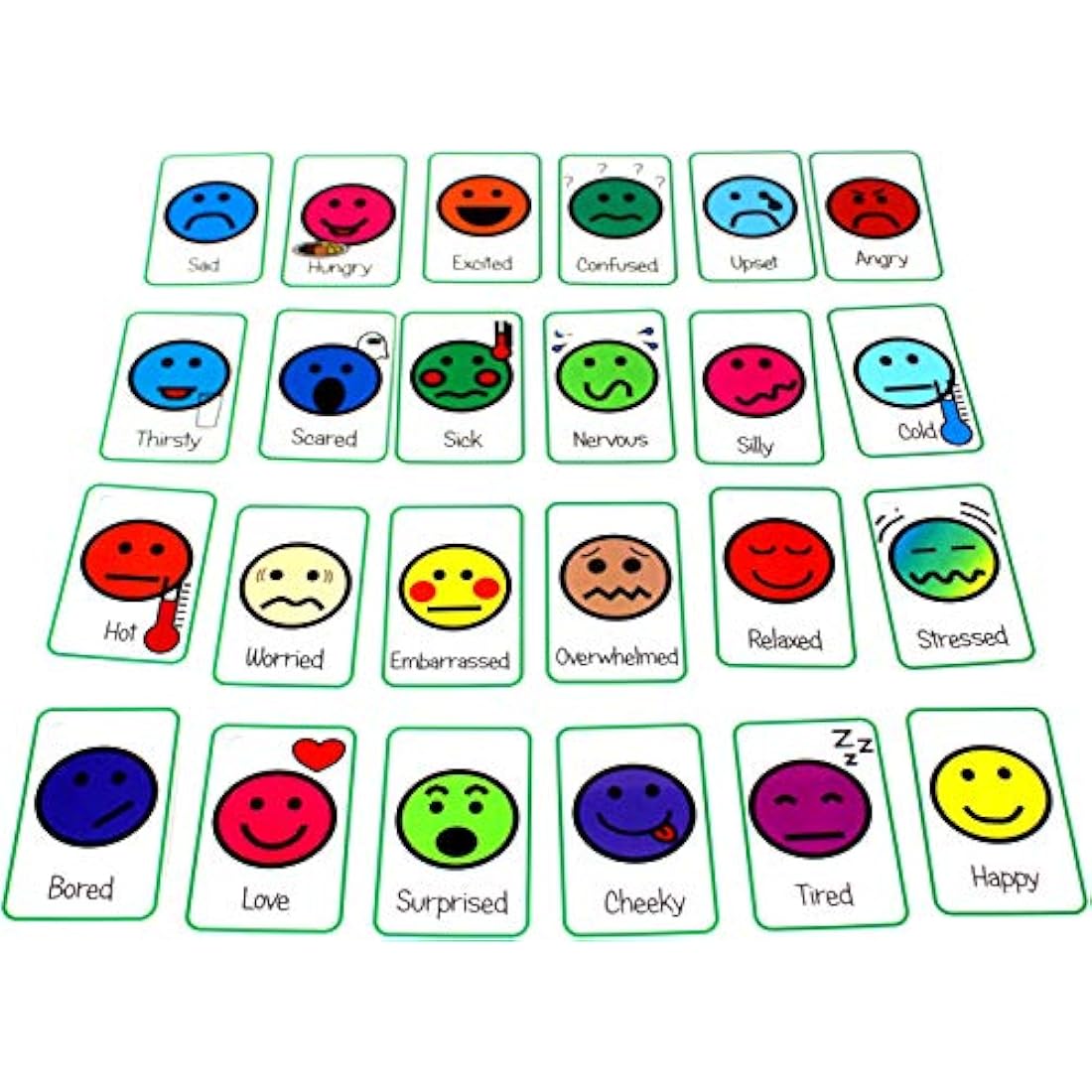 Feelings and Emotions Flash Cards | Jolof Store Autism Visual Aids