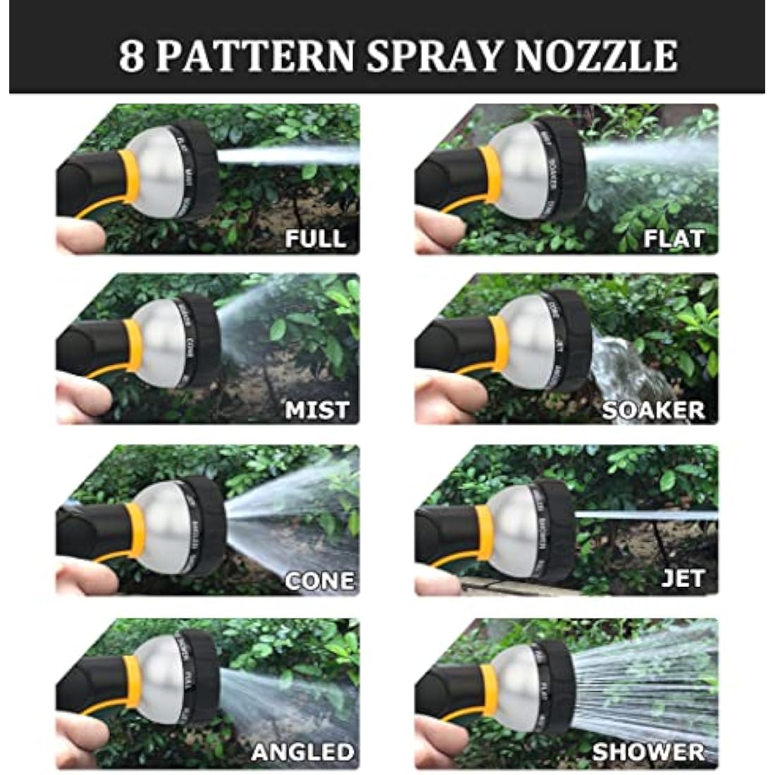 TheFitLife 22m Metal Garden Hose – 304 Stainless Steel with 8-Pattern Nozzle