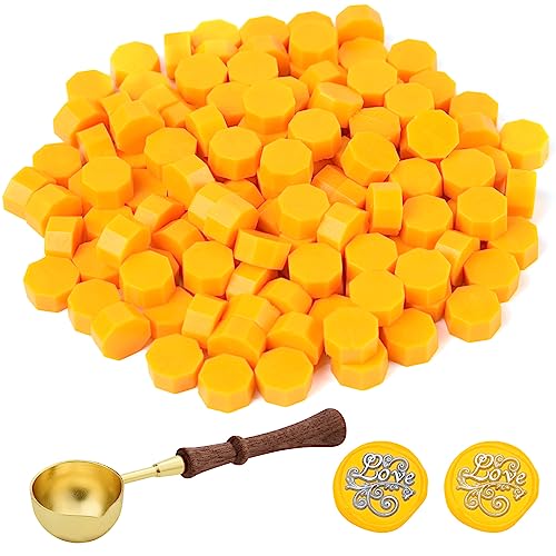 ASTARON Sealing Wax Beads Kit – 300 Pcs Octagon Wax with Melting Spoon