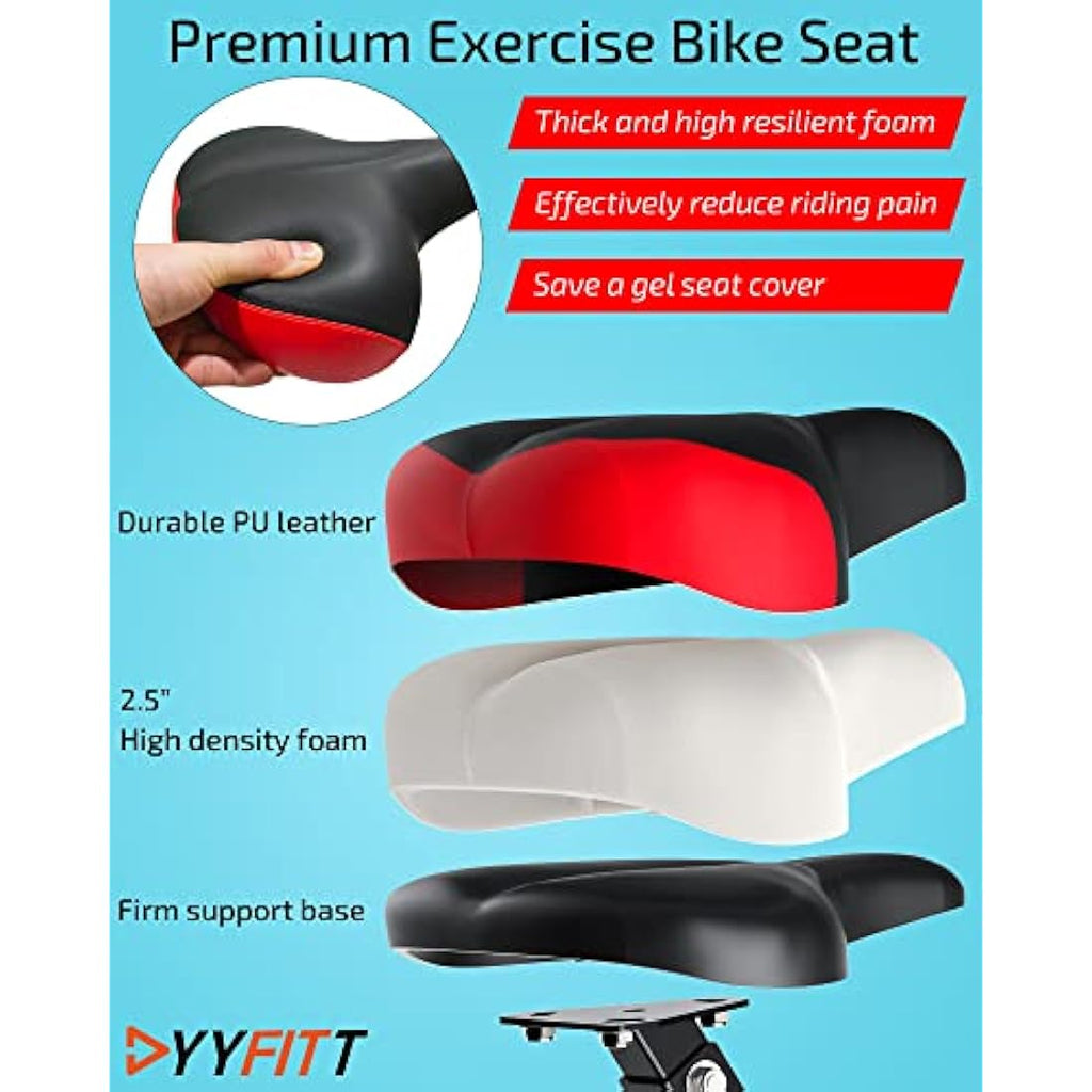 YYFITT Folding Exercise Bike – 16 Level Magnetic Resistance & Bands