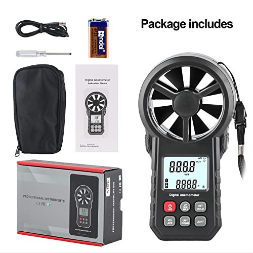 Digital Anemometer – Bluetooth Wind Speed & Temp Meter