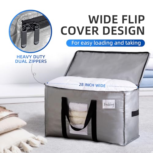 TAILI Heavy Duty Moving Bags | 4 Pack Extra Large Waterproof Storage Bags