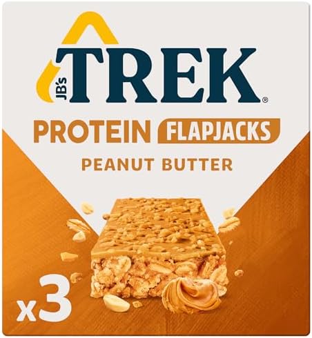 JB's Trek Peanut Butter High Protein Flapjacks – Vegan & Gluten Free – 36 Pack