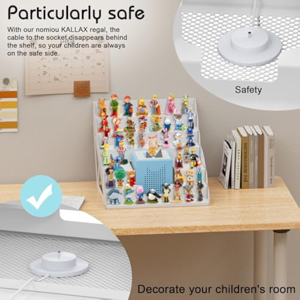 Magnetic Toniebox Shelf for IKEA Kallax - White Metal Rack