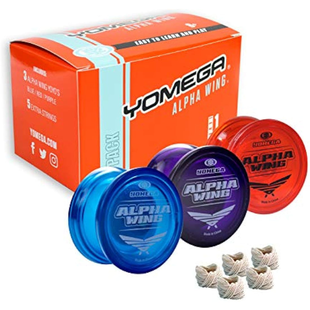 Yomega Alpha Wing Fixed Axle Yoyo – Beginner String Trick Skill Toy