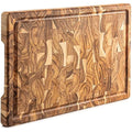 Erreke End Grain Teak Wood Chopping Board with Juice Groove – 44cm