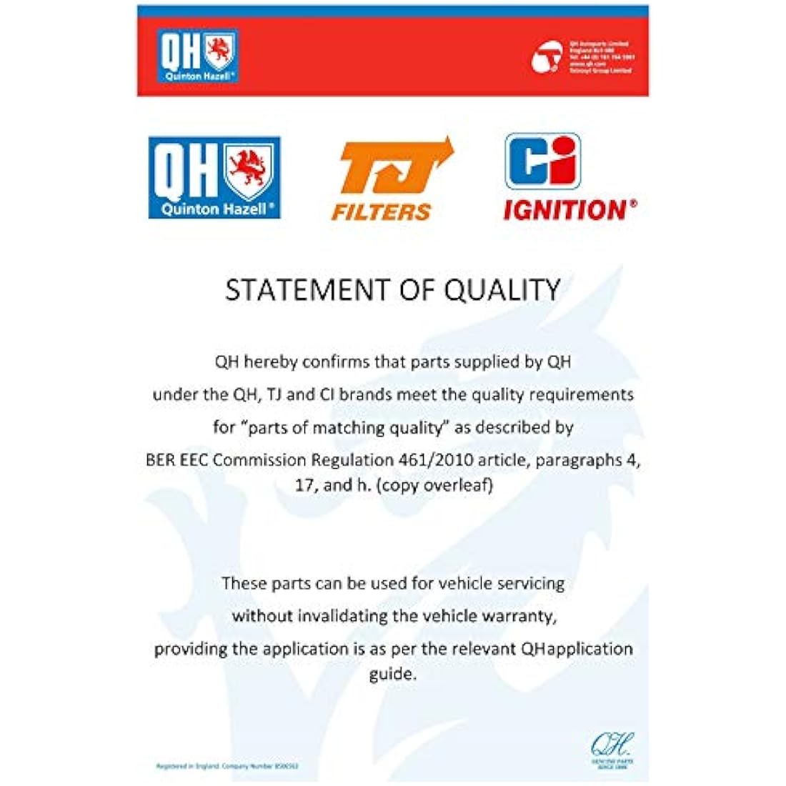 Quinton Hazell Front Right Twin Tube Gas Shock Absorber - QAG181053