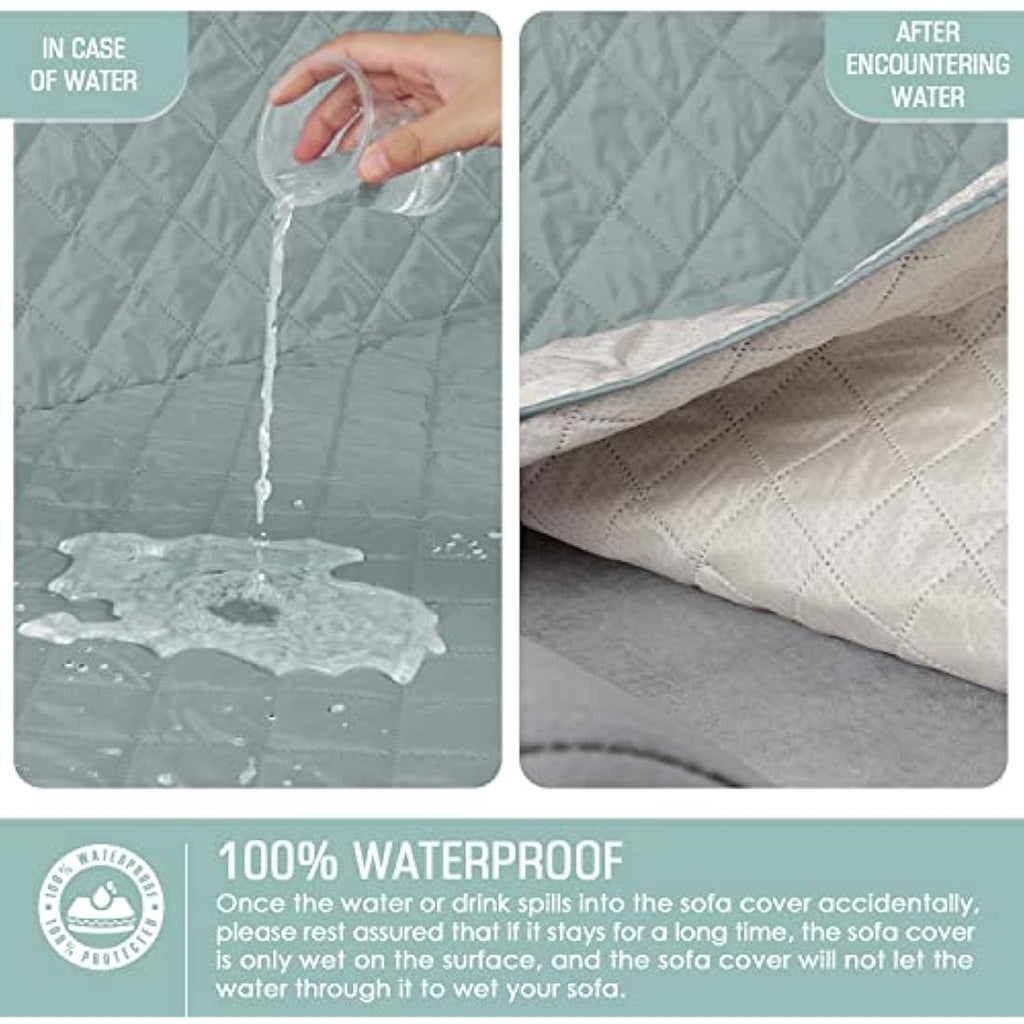 TAOCOCO 100% Waterproof 3 Seater Sofa Cover | Non-Slip Pet Protector