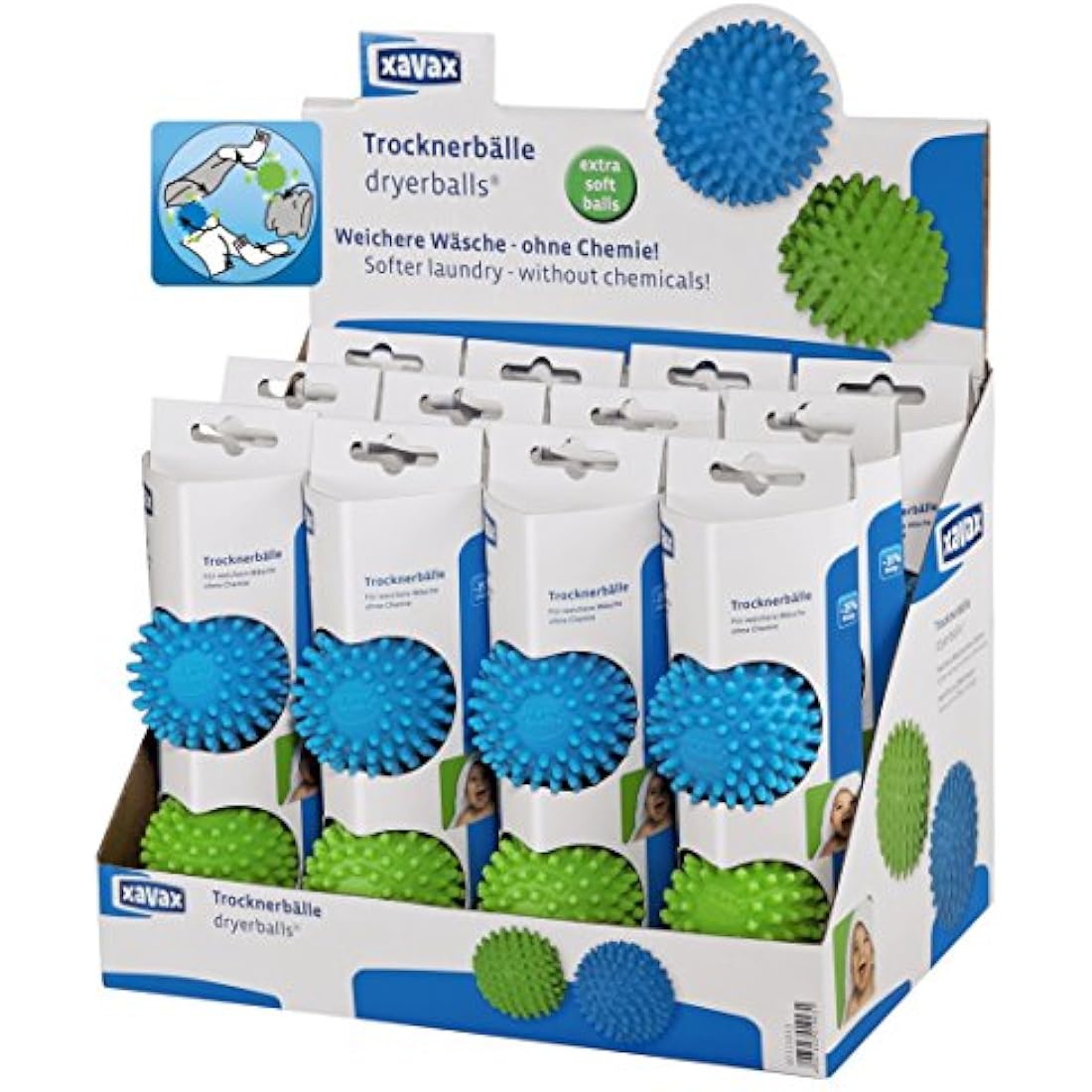 Xavax Eco-Friendly Dryer Balls – Energy Saving Laundry Softener, 2-Pack