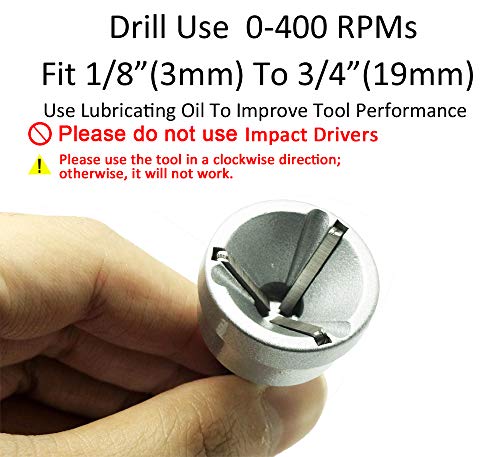 ORX PLUS TOOLS Deburring External Chamfer Tool with HSS Blade, 1/8"-3/4"